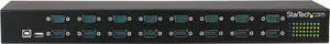 USB to Serial Hub - 16 Port - COM Port Retention - Rack Mount and Daisy Chainable - FTDI USB to RS232 Hub
