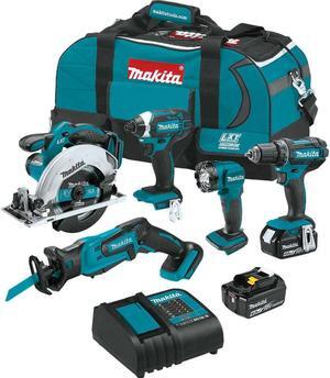 Makita 18V LXT Li-Ion Cordless 5 Tool Combo Kit w/ 4.0Ah Battery