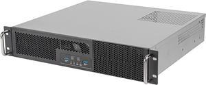 SilverStone Technology 2U Dual 5.25'' Drive Bay Micro-ATX rackmount Server Chassis, SST-RM23-502-MINI