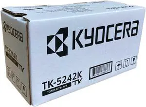 Kyocera TK-5242K Black Toner Cartridge for M5526cdw/ P5026cdw, Genuine Kyocera, Up To 4000 Pages - 1T02R70US0