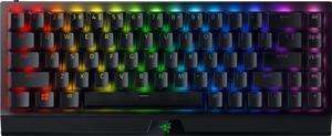 BlackWidow V3 Mini HyperSpeed 65% Wireless Mechanical Gaming Keyboard: HyperSpeed Wireless Technology - Yellow Mechanical Switches- Linear & Silent - Doubleshot ABS keycaps - 200Hrs Battery Life