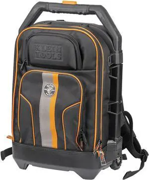 Klein Tools  Rolling Tool Backpack, Tool Bag with 28 Pockets, Heavy Duty Retractable Handle, Large Tool Storage Interior, 3-Inch Wheels