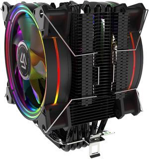 CPU Cooler RGB Black Edition CPU Air Cooler, ALSEYE H120D RGB Fan, 6 CD 2.0 Heatpipes for AMD Ryzen/Intel LGA1151 - Black