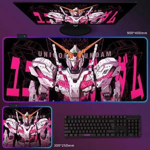 Multi Style Cartoon Cyberpunk Mech etc.. Custom Pattern RGB Gaming Mouse Pad, 14 LED LIGHTING MODES, Ultra Thick Non-Slip Ruber Base, Ultra Smooth Waterproof Surface,for Gaming, Computer & Office A29