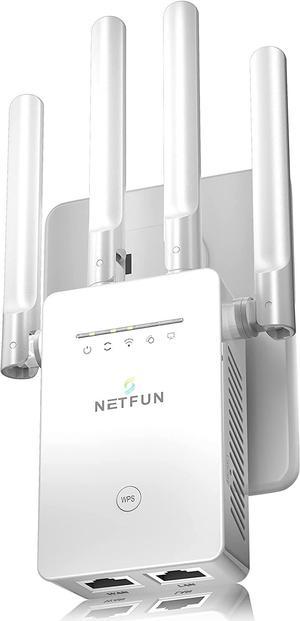 WiFi Extender Signal Booster for Home - up to 9956 sq.ft Coverage - Long Range Wireless Internet Repeater and Signal Amplifier with Ethernet Port - 1 Tap Setup, 5 Modes, 40+ Devices