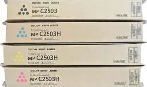 Ricoh Lanier MP C2503 841918, 841919, 841920, 841921 Standard Yield Toner Cartridge Set