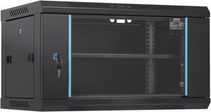 6U Wall Mount Network Server Rack Cabinet Enclosure 15.5'' Deep Door Lock