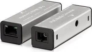 CQENPR A Pair of Ethernet PoE Media Converter, Single Mode SC Single Core, Fiber PoE Converter, 10/100Mbps, Transmission Distance 20KM, IEEE802.3u, Plug and Play (10/100Mbps)