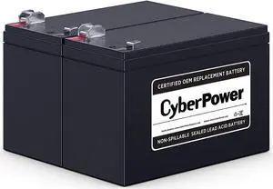 CyberPower RB1290X2 UPS Replacement Battery Cartridge, Maintenance-Free, User Installable, 12V/9Ah UPS Compatibility BRG1350AVRLCD, BRG1500AVRLCD, CP1350AVRLCD, CP1500AVRLCD