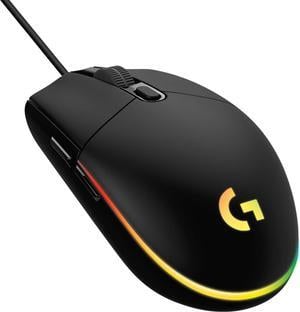 Logitech G102 Light Sync Gaming Wired Mouse with Customizable RGB Lighting, 6 Programmable Buttons, Gaming Grade Sensor, 8 k dpi Tracking,16.8mn Color, Light Weight (Black)