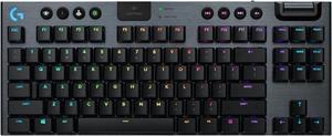 Logitech G913 TKL Lightspeed Wireless Ultra-thin Mechanical Gaming Keyboard, GL-C Blue Switch Low Profile Switch Options, Lightsync RGB, G Key Programmable (Tactile & Clicky)