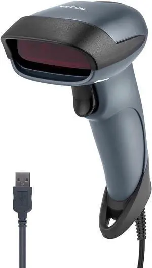 NETUM USB Laser Barcode Scanner, Handheld 1D Wired Bar Code Scanner Scanning UPC EAN Reader Gun Retails for Supermarket, Convenience Store, Warehouse - NT-M1