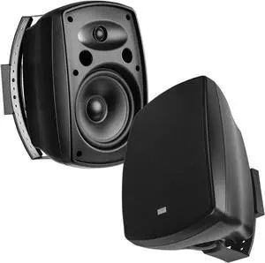 OSD 8" Outdoor Patio Speaker Pair 200W, Full Motion Bracket, Weatherproof IP54 Rated, Aluminum Grilles, Black AP850