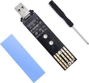 M.2 to USB Adapter M.2 NVME/NGFF Hard Drive USB3.1 Gen2 10Gbps USB to NVME PCI-E Converter Reader M Key & B+M Key Support UASP for 2280 2260 2242 2230 SSD (M.2 NVME&NGFF)