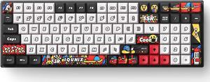 iQunix F97 Graffiti Diary Gaming Keyboard, 96% Layout 100 Keys 2.4G & Bluetooth 5.1 Wireless Hot Swappable Mechanical Keyboard with TTC Speedsilver Switch RGB