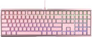 Cherry MX 3.0 S Wired Mechanical Gaming Keyboard. Aluminum Housing Built for Gamers w/MX Silent Red Switches. RGB Backlit Color Display Over 16m Colors. Pink