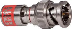 Klein Tools VDV813-616 Universal BNC Compression Connectors With Universal Sleeve Technology, 10-Pack, Red/Nickel