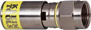Klein Tools Universal Compression F Connectors RG6/6Q Coax, Universal Sleeve Technology, Professional Grade, 50-Pack