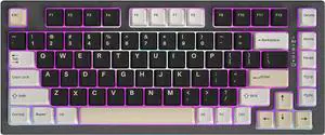 75% Hot Swappable Wireless Gaming Mechanical Keyboard, RGB Backlights, BT5.0/2.4G/USB-C, Dye Sub PBT Keycaps for Linux/Win/Mac(Gateron G Pro Brown, Black)