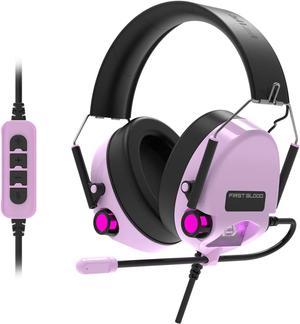 Clove Purple Wired Gaming Headset 7.1 Surround Sound - 50mm Driver | Foldable Memory Foam Ear Pads | Multifunction Controller | 7 Color Led Over Ear Noise Cancelling Headphones