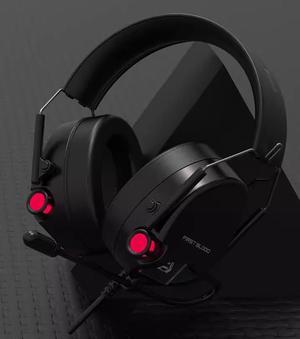 Drak Black Wired Gaming Headset 7.1 Surround Sound - 50mm Driver | Foldable Memory Foam Ear Pads | Multifunction Controller | 7 Color Led Over Ear Noise Cancelling Headphones