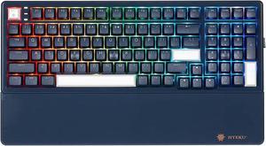 Wireless Mechanical Keyboard, RGB Backlit Gaming Keyboard, 2.4G Wireless/Bluetooth/Type-C Wired, Hot Swappable Brown Switches, 99-Key Full Size Keyboard with Wrist Rest