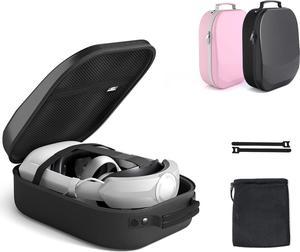Hard Carrying Case for Meta Quest 3/Oculus Quest 2, Compatible with BOBOVR  Elite Battery Head Strap and VR Gaming Accessories, Suitable for Travel and