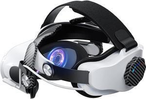 NexiGo Head Strap with 5300mAh Battery for Oculus Quest 2, Carbon Fiber Dial, Replacement Elite Accessories, Enhanced Comfort Support, Reduces Face and Head Pressure