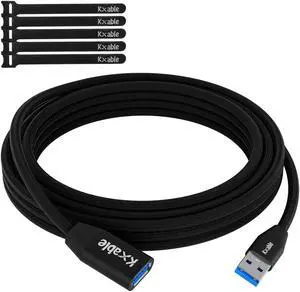USB 3.0 Active Extension Cable 15 Feet, Type A Male to Female Extender Cord, USB Repeater Cable with 4 Signal Boosters & USB Power Supply, for Laptop, Hard Drive, Printer, Webcam, Xbox, VR, PS4 USB 3.0 Active Extension Cable 15 Feet, Type A Male to Female Extender Cord, USB Repeater Cable with 4 Signal Boosters & USB Power Supply, for Laptop, Hard Drive, Printer, Webcam, Xbox, VR, PS4