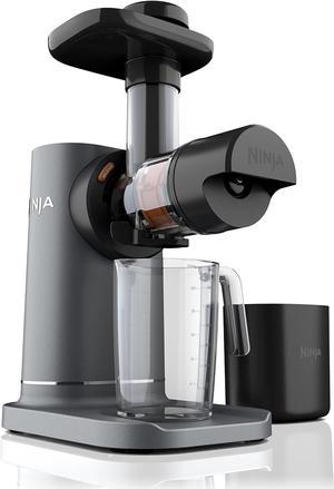 Ninja NeverClog Cold Press Juicer, Powerful Slow Juicer with Total Pulp Control, Countertop, Electric, 2 Pulp Functions, Dishwasher Safe, 2nd Generation, Charcoal