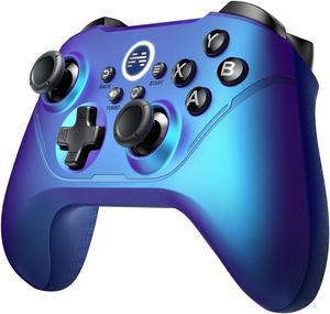 PC Game Controller Wireless Gamepad Hall Effect Trigger Joystick For Windows 7 8 10 11,Android TV,Steam,Tesla,Simulator,with Programmable M Buttons - Asura 2 Pro Blue Galaxy