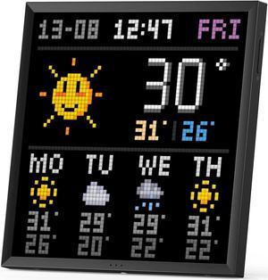 Divoom - WiFi Pixel Cloud Digital Frame with APP Control,64 X 64 LED Panel Display Frame for Gaming Room Decoration/Social Media Fans Counter