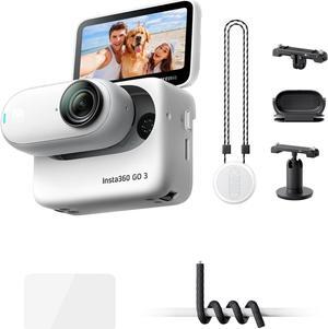 Insta360 GO3 128GB Creator Kit Small & Lightweight Action Camera, Portable and Versatile, Hands-Free POV, Mount Anywhere, Stabilization, Multifunctional Action Pod, Waterproof, for Travel, Sports