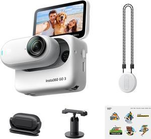 Insta360 GO3 128GB Sticker Kit Small & Lightweight Action Camera, Portable and Versatile, Hands-Free POV, Mount Anywhere, Stabilization, Multifunctional Action Pod, Waterproof, for Travel, Sports