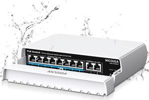 Amcrest 8-Port POE+ Power Over Ethernet POE Switch with Metal Housing, 8- Ports POE+ 802.3af/at 96w (AGPS8E8P-AT-96)