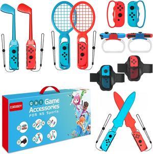 Switch Sports Accessories - 12 in 1 Switch Sports Accessories Bundle for Nintendo Switch Sports,Family Accessories Kit Compatible with Switch/Switch OLED Sports Games
