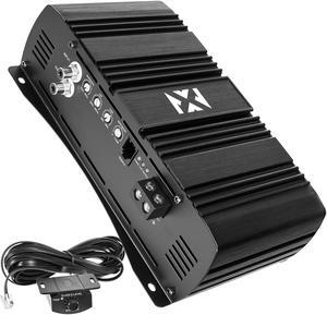NVX XAD11 700W RMS 1-OHM Stable Full Bridge Class D High Power Competition Monoblock Car Audio MOSFET Amplifier with Remote Subwoofer Level Control
