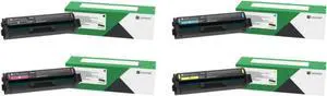Lexmark C331HC0, C331HK0, C331HM0, C331HY0 CMYK 4-Color High Yield Return Program Toner Cartridge Set for C3326, MC3326, BND02225