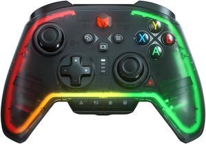 BIGBIG WON Wireless Controller, Rainbow 2 Pro PC Controllers Motion Aiming, Hall Triggers, ALPS Joystick, Custom Button, 3.5mm Audio Gaming Controller for PC Windows/Android/iOS/Switch Controllers