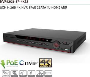 NVR4208-8P-4KS2 8CH 1U 8PoE 4K & H.265 Lite Network Video Recorder