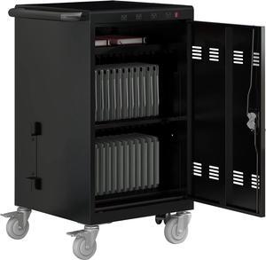 Mobile Charging Cart 35-Device, Laptop cart for Chromebooks, iPads, Mobile Locking iPad Cart for Library, School, Hospital, Exhibition
