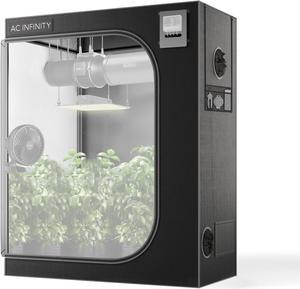 AC Infinity CLOUDLAB 642 Advance Grow Tent 48x24x72 Thickest 1 in Poles Highest Density 2000D Diamond Mylar Canvas 4x2 for Hydroponics Indoor Growing