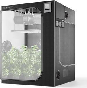 AC Infinity CLOUDLAB 866 Advance Grow Tent 60x60x80 Thickest 1 in Poles Highest Density 2000D Diamond Mylar Canvas 5x5 for Hydroponics Indoor Growing