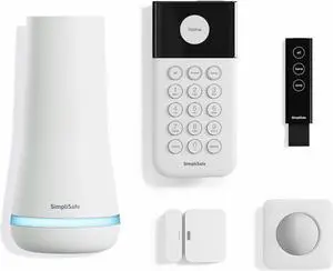 SimpliSafe 5 Piece Wireless Home Security System - Optional 24/7 Professional Monitoring - No Contract - Compatible with Alexa and Google Assistant,White SimpliSafe 5 Piece Wireless Home Security System - Optional 24/7 Professional Monitoring - No Contract - Compatible with Alexa and Google Assistant,White