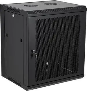 12U Wall Mount Server Cabinet Network Rack Vented Enclosure Locking Door