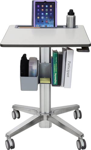 Ergotron  LearnFit Mobile Standing Desk, Adjustable Height Small Rolling Laptop Computer Sit Stand Desk with Wheels for Classroom, Office, Medical or Home Use  Adjusts from 29 to 45 Inches  Grey