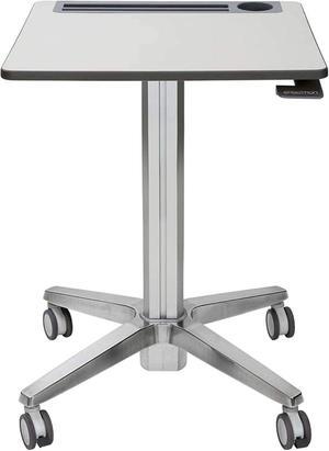 Ergotron  LearnFit Mobile Standing Desk, Adjustable Height Small Rolling Laptop Computer Sit Stand Desk with Wheels for Classroom, Office, Medical or Home Use  Adjusts from 33 to 49 Inches  Grey