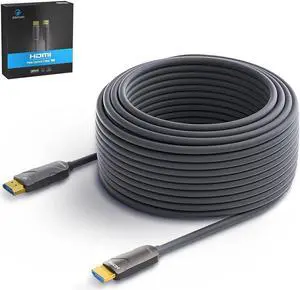 4K HDMI Cable 100 ft,Fiber Optic HDMI Cord (HDMI2.0b, 18Gbps, 4K 60Hz 4:4:4 RGB, 1080p), Ultra High Speed Uni-Directional Active Slim Cord, Compatible with PC Laptop PS3 PS4 Project HDTV