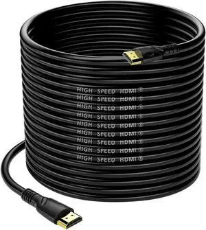 HDMI Cable 100ft (HDMI 2.0,18Gbps) Ultra High Speed HDMI Cables Gold Plated Connector Ethernet Audio Return Video 2K 30Hz FullHD1080p 3D for Xbox Arc Laptop PS3 PS4 PS9 PC HDTV etc
