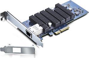10Gb RJ45 PCI-E Network Card NIC, Compare to X550-T1, with Intel X550-AT Chip, Single RJ45 Port, PCI Express 3.0 X4, Ethernet Converged Network Adapter Support Windows/Linux/VMware